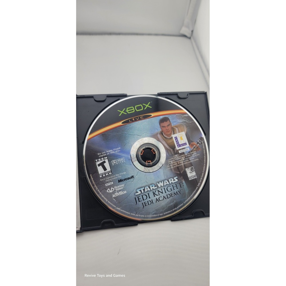 Star Wars Jedi Knight Jedi Academy Microsoft Xbox 2003 Disc Only‎ Tested Working